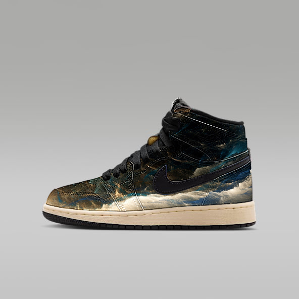 Air Jordan 1 High OG _Black and Muslin_ 大童运动鞋